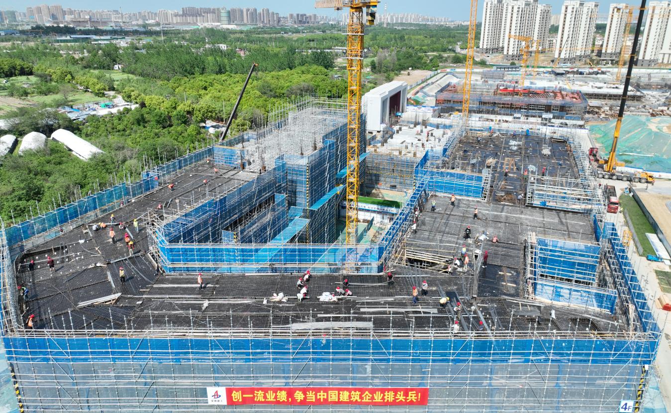 安徽三建合肥一中淝河校區(qū)項(xiàng)目。安徽建工集團(tuán)供圖